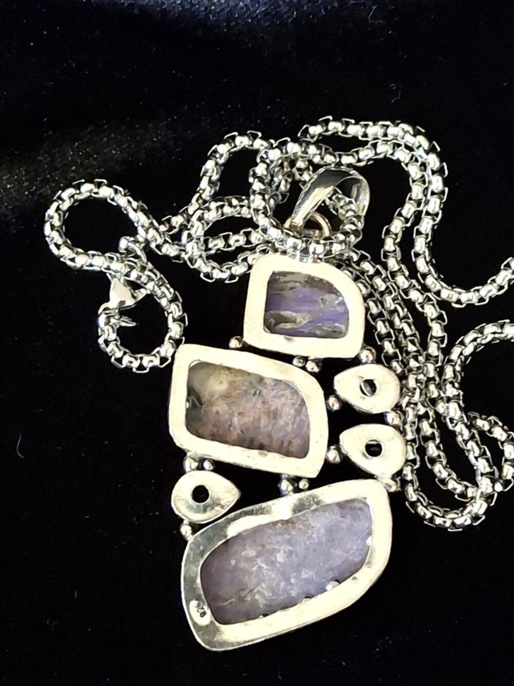 Charoite Amethyst Gemstone Ethnic Handmade 458 NWOT - Picture 3 of 5